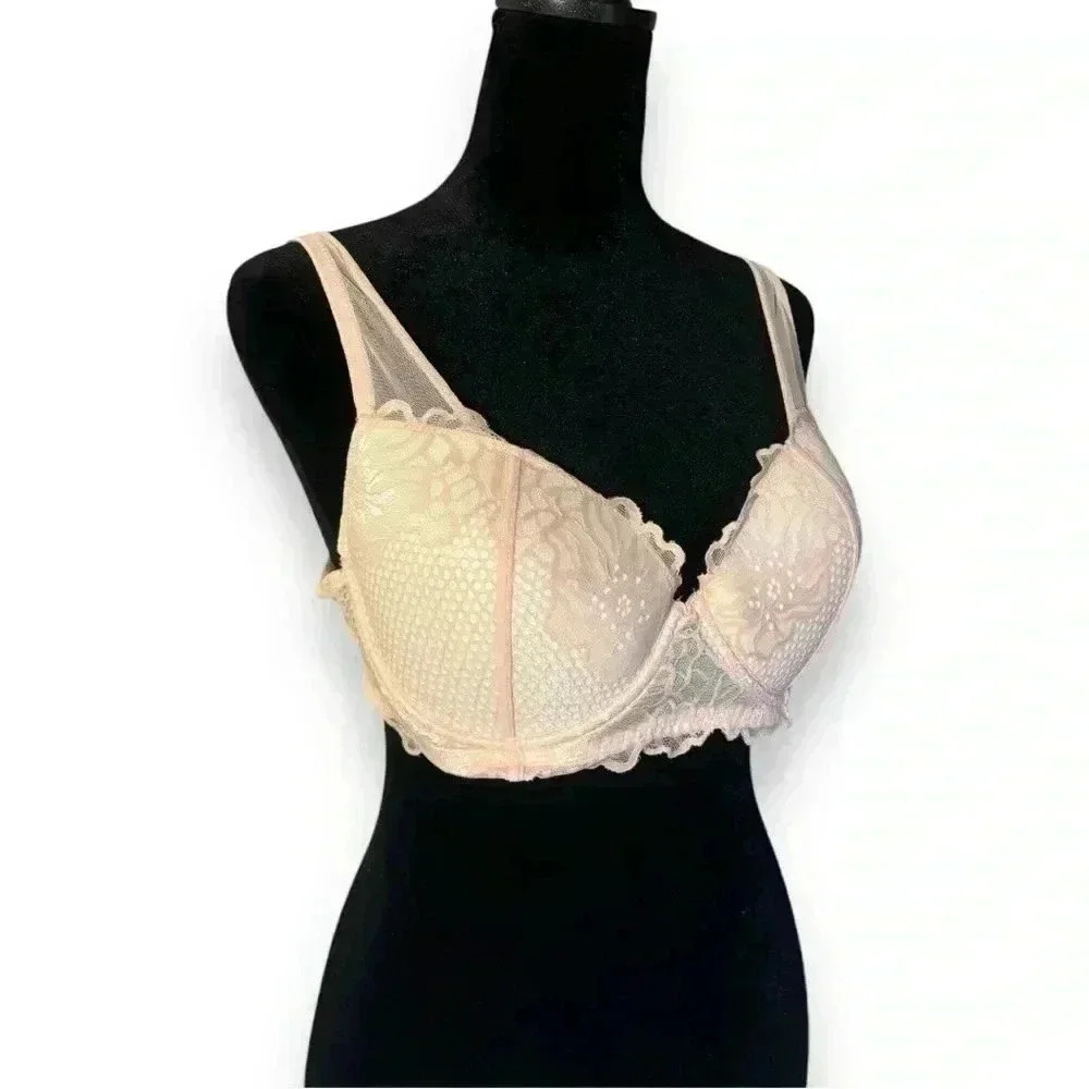 Adore Me 36D Peachy Keen Marcella Lace Contour Demi Underwire Supportive Bra - Picture 7 of 14